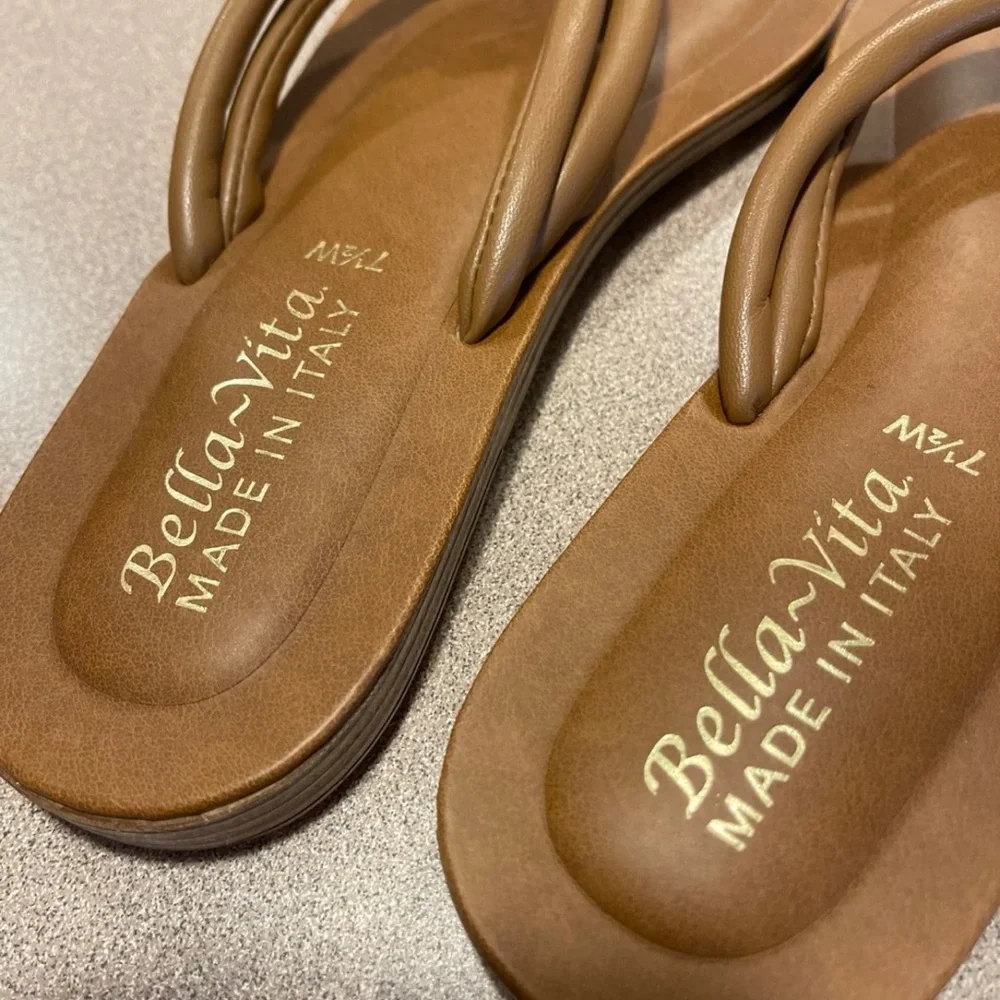 Sold: Bella Vita Women's Brown Slide Sandals